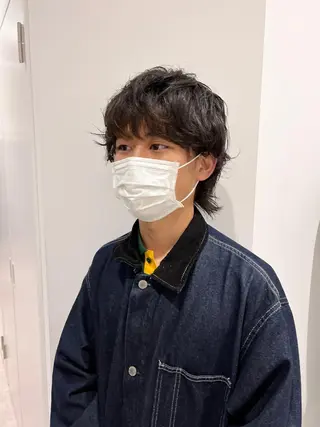 ミディアム パーマ メンズ ally hairsalon所属・Emi .のヘアスタイル