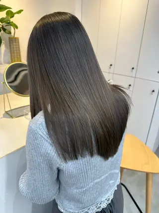 ミディアム カラー ハイトーン/縮毛矯正 /艶カラー/mikuのヘアスタイル