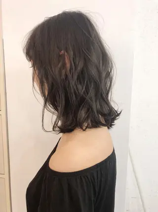 ミディアム カラー 渋谷ブリーチカラー 韓国ヘアyuikoのヘアスタイル