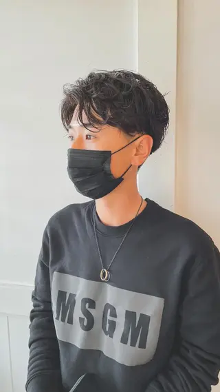 ショート パーマ メンズ 吉田 浩太郎のヘアスタイル