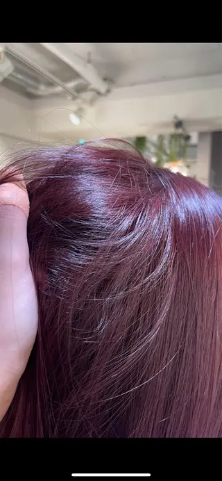 ロング 暖色カラー/ おおいえひびきのヘアスタイル