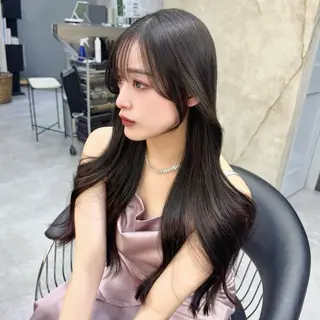 ロング レイヤー、美髪矯正 🌹韓国ヘア芹奈のヘアスタイル