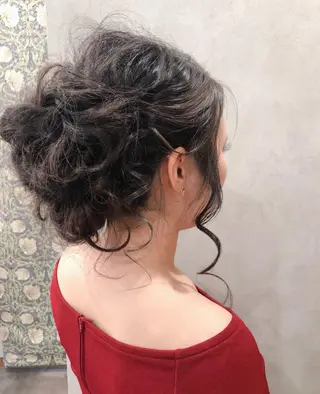 ヘアアレンジ 野咲き 美容室のマツエク・マツパデザイン