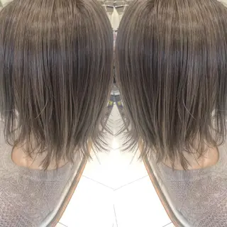 ミディアム カラー ナガイ ユウキのヘアスタイル