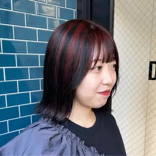 ミディアム カラー ユウナ🎀レイヤー/ 暖色カラーのヘアスタイル