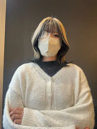 ミディアム カラー マイ/カットモデル /暖色カラーのヘアスタイル