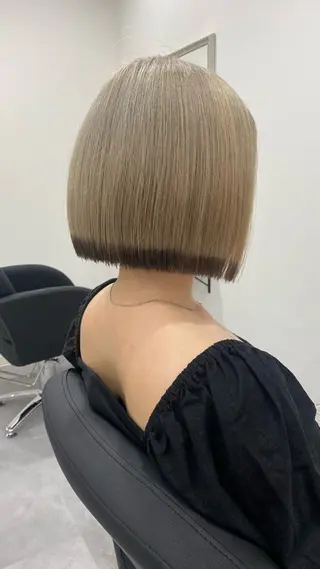 ショート カラー RURI韓国ボブ 🇰🇷タッセルボブのヘアスタイル