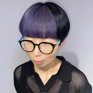 ショート カラー ★デザインカラー ハイトーン ももか★のヘアスタイル
