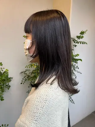 セミロング 艶カラー/レイヤー 🌸Mioのヘアスタイル