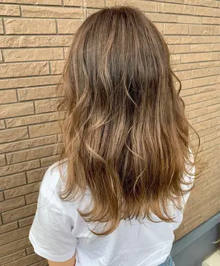 セミロング カラー 清水 亮太/赤み消しカラーのヘアスタイル