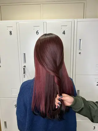 セミロング NANAMI/透け感 /グレージュのヘアスタイル