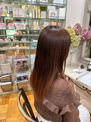 ロング カラー ボブ ショート 髪質改善  相澤晃希のヘアスタイル