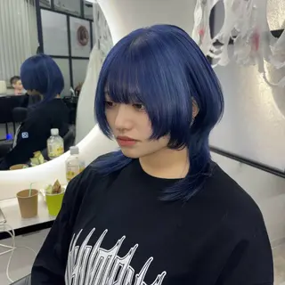 セミロング カラー Ren. 🦋デザインカラーのヘアスタイル