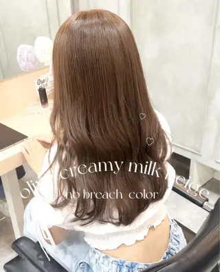 ロング カラー misaki🩰🤍 まろみ透け感カラーのヘアスタイル