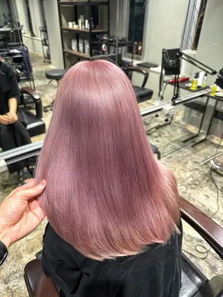 セミロング カラー ROIS渋谷【ロイス】所属・高橋大樹/ブリーチ/ ハイトーン/艶カラーのヘアスタイル