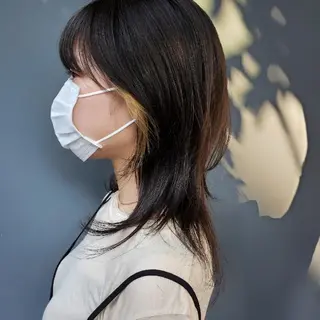 ミディアム カラー 韓国レイヤー suzuのヘアスタイル