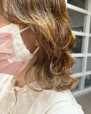 ミディアム パーマ mulum所属・ボブパーマ/ ウルフパーマ原科🪴のヘアスタイル