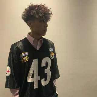 ショート パーマ メンズ Vir by browのヘアスタイル