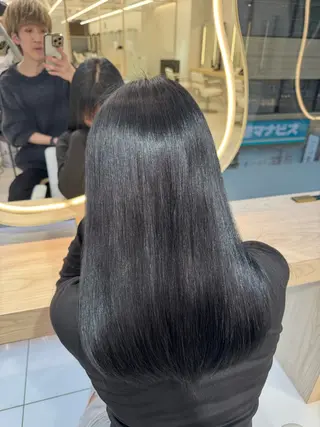 ロング カラー レイヤーカット/ 縮毛矯正/西野和裕のヘアスタイル