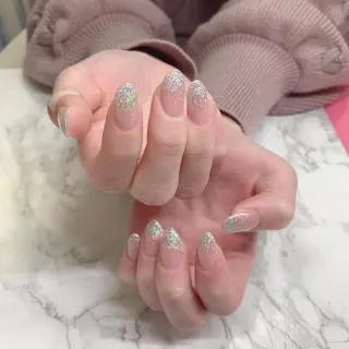 ネイル はな💎ネイル ワンホン、長さ出しのネイルデザイン