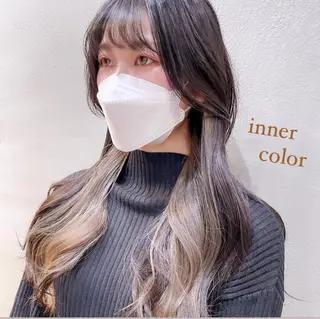 ロング カラー ブリーチなし透明感カ ラー×韓国ヘア♡ヒデのヘアスタイル