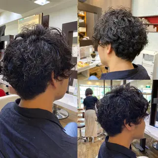ショート パーマ メンズ 赤羽、髪質改善サロン 吉野リョウスケのヘアスタイル