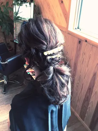 セミロング カラー パーマ ヘアアレンジ belle chambreイブカのその他イメージ