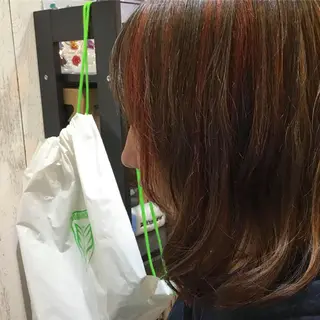 ミディアム カラー 金崎 新吾のヘアスタイル