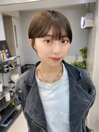 ショート レイヤー×ツヤカラー 渋谷/kougaのヘアスタイル