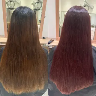 ロング カラー 柿崎 浩美のヘアスタイル