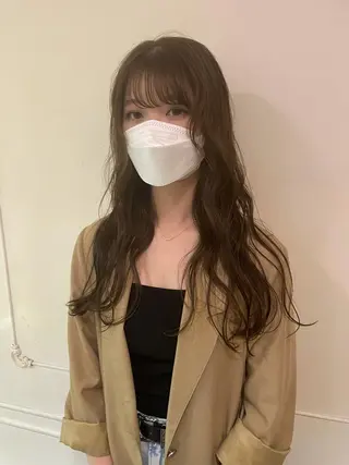 ロング カラー アオキ リノのヘアスタイル