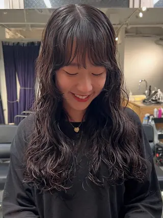 セミロング パーマ sakoda shunkiのヘアスタイル