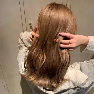 ロング カラー 石川 雅のヘアスタイル