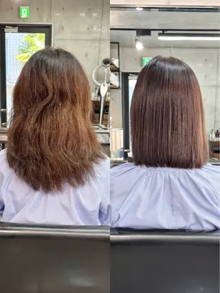 ショート パーマ ショートボブ髪質改善 縮毛矯正上手い山道潤のヘアスタイル
