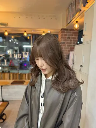 セミロング カラー ウルフレイヤー エクステ/kokiのヘアスタイル