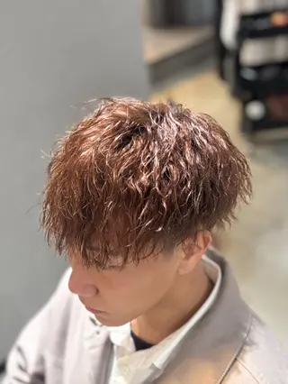 パーマ メンズ 心斎橋メンズ特化 高森蓮のヘアスタイル