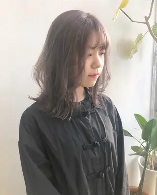 セミロング カラー nakahara madokaのヘアスタイル