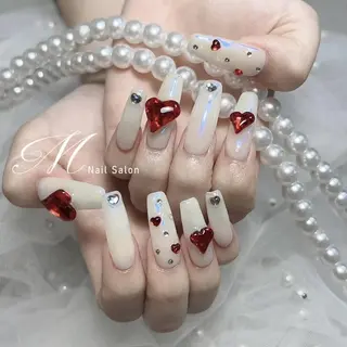 ネイル M✨ワンホン風ネイル パラジェル取扱🦋リのネイルデザイン