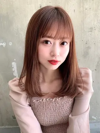 セミロング 艶カラー／ 今井春汰のヘアスタイル