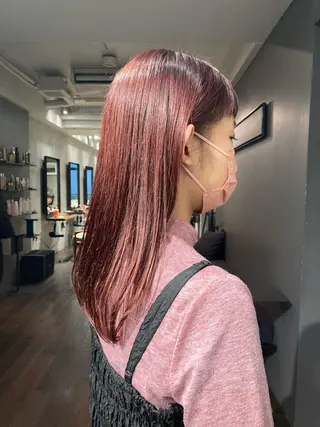 ミディアム カラー MAKI渋谷 【カットモデル募集】のヘアスタイル