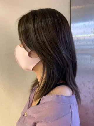 セミロング カラー haf店長 ✂︎タカハシレン✂︎のヘアスタイル