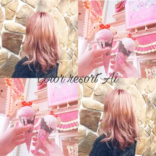 セミロング カラー 透明感カラー 青柳凌平のヘアスタイル