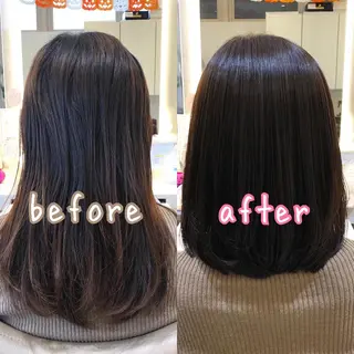 ミディアム カラー パーマ 安井　昴 💫ブリーチ縮毛矯正のヘアスタイル