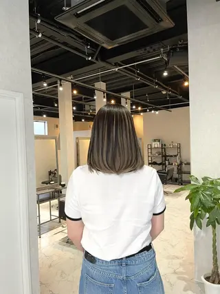 ミディアム カラー アンドウ ユウ/ レイヤーカット/韓国のヘアスタイル