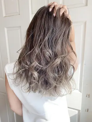 セミロング カラー ヘアアレンジ WATARU🔥／ 外国人風ハイライトのヘアスタイル