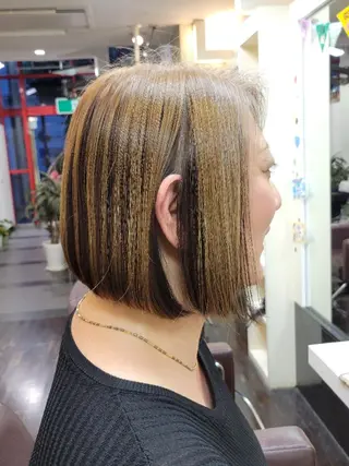 ミディアム 遠藤 史秋のヘアスタイル