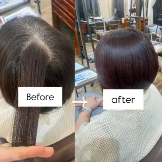ショート kahona/カラー /白髪染めのヘアスタイル