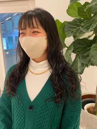 ロング 🎀調布仙川透明感オ リーブカラー干莉🎀のヘアスタイル