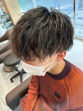 ミディアム パーマ メンズ 💈メンズ特化 美容師サキ💈のヘアスタイル