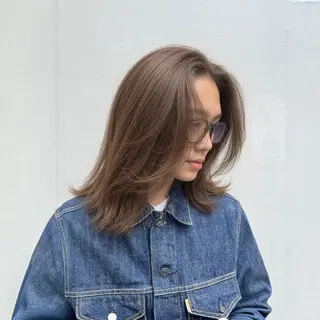 ミディアム カラー ⚜️ブリーチ× 透明感✨Hayatoのヘアスタイル